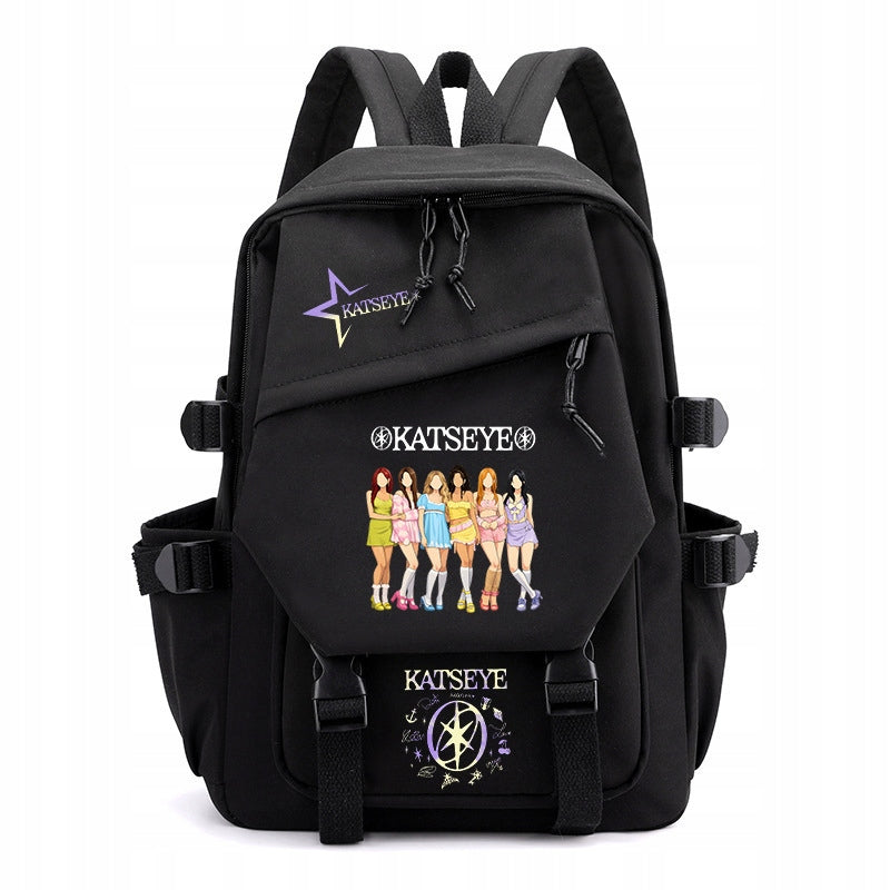 KATSEYE SCHOOL BACKPACK YOUTH SATCHEL ROOMY FOR GIRLS