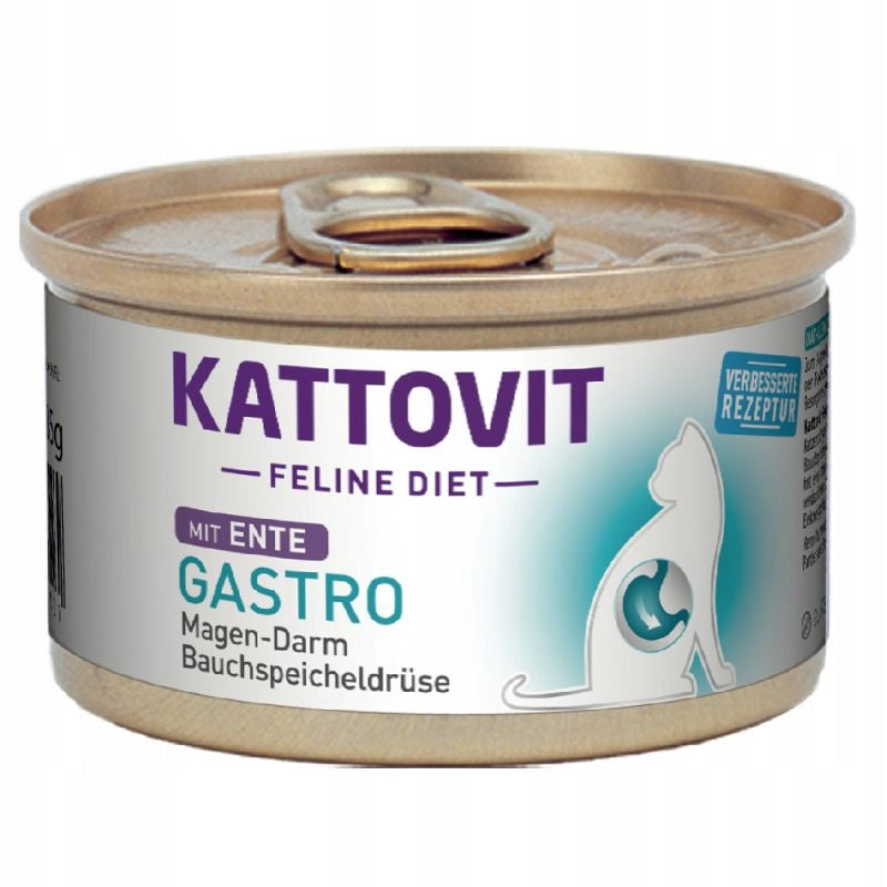 KATTOVIT GASTRO digestive system DUCK cat can 85g Brand Kattovit