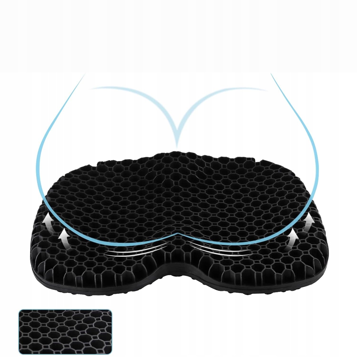KAYAK SEAT, BOAT SEAT, NON-SLIP GEL SEAT CUSHION Product weight with unit packaging 0.85 kg