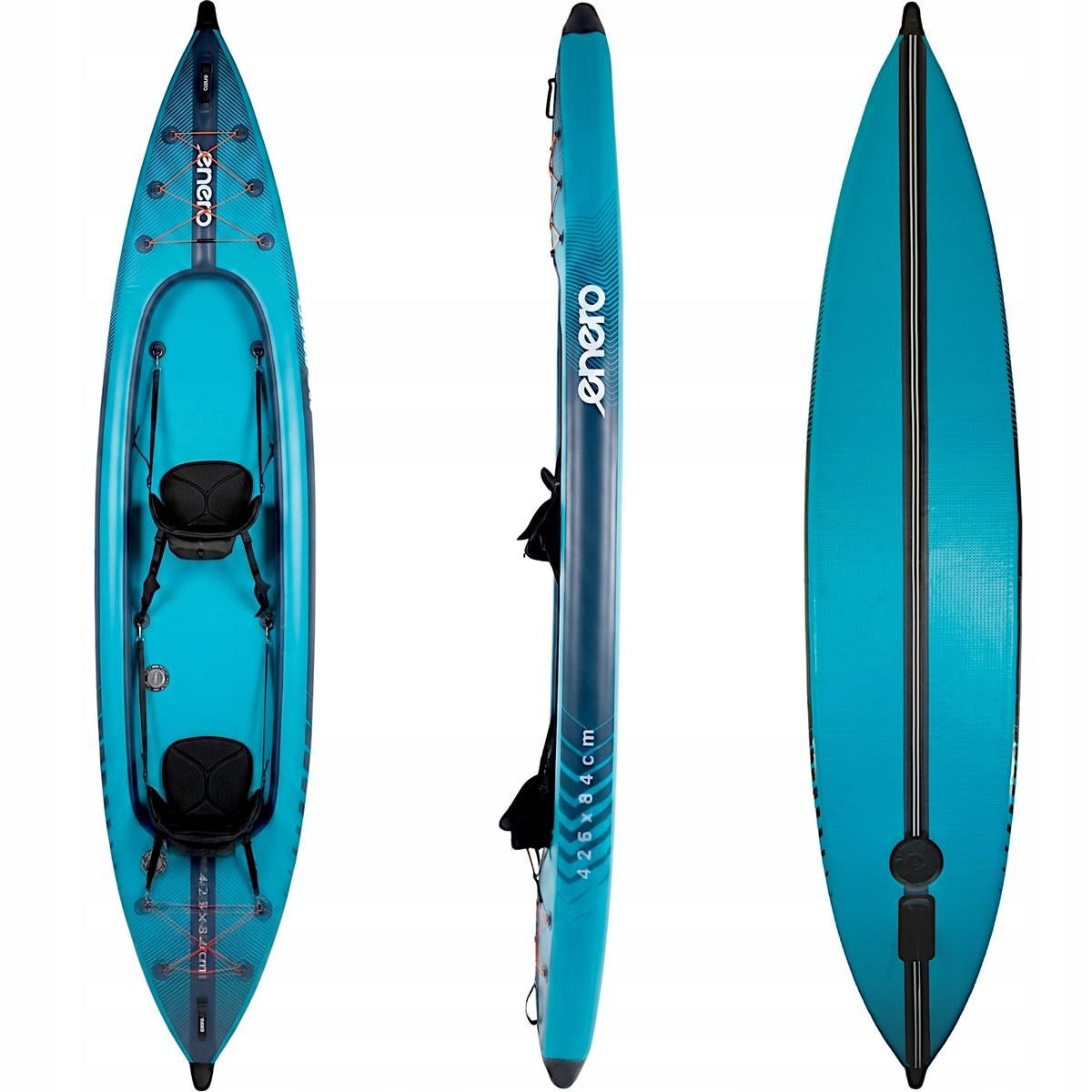 KAYAK pumped inflatable ENERO pneumatic 2-person 426cm Pump Paddle Bag Brand Enero
