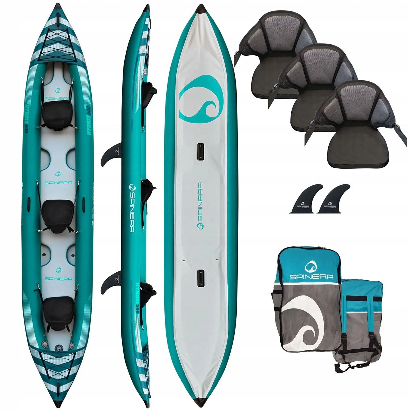 KAYAK pumped inflatable SPINERA pneumatic HYBRIS 475 3-person 2025