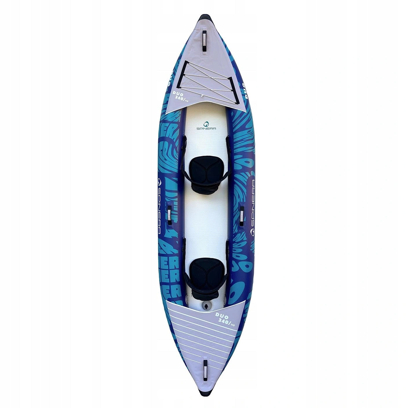 KAYAK pumped pneumatic set SPINERA 2-seater Duo 340 cm + PADDLES Packaging status original