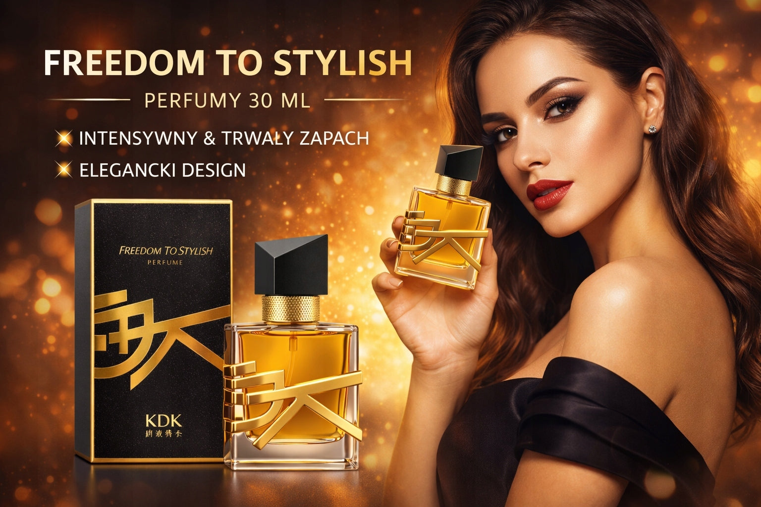 KDK Freedom To Stylish Perfume 30ml Elegant Fragrance Intense & Lasting Packaging status original