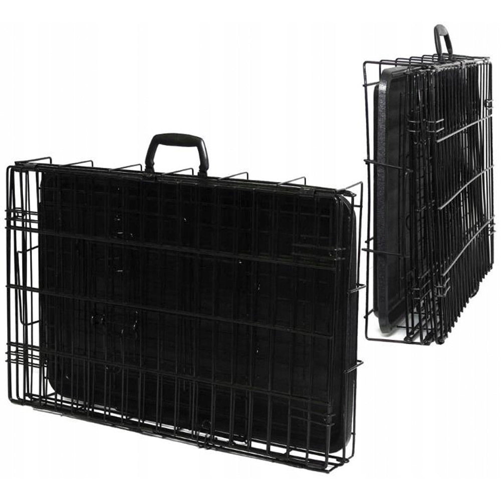 KENNEL CAGE FOR DOG CAT PLAYPEN FOLDING 60 X 45 wire 4.5mm X 53 Trade name Klatka Kennelowa metalowa z1 uchwytem r. M