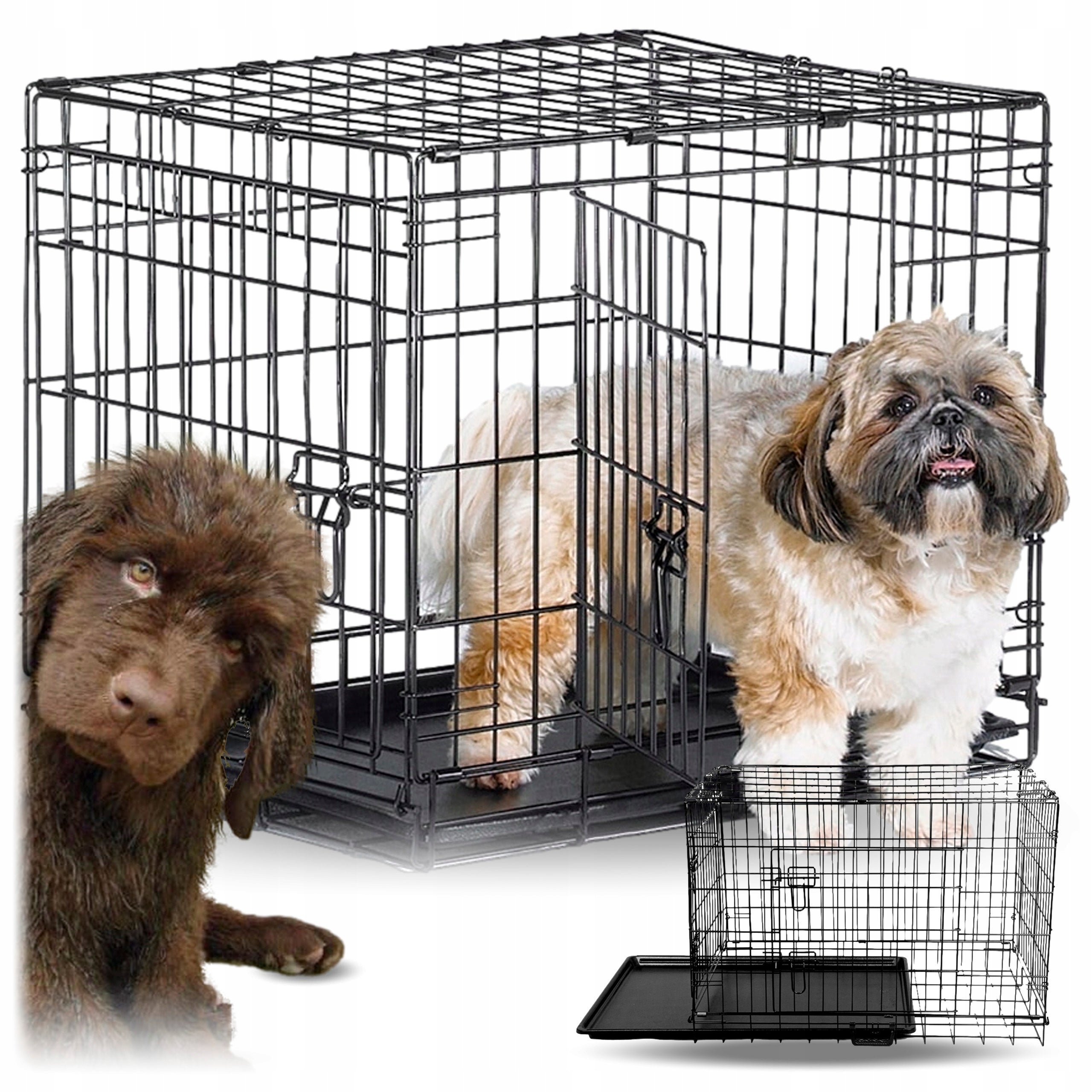 KENNEL CAGE FOR DOG CAT PLAYPEN FOLDING 60 X 45 wire 4.5mm X 53