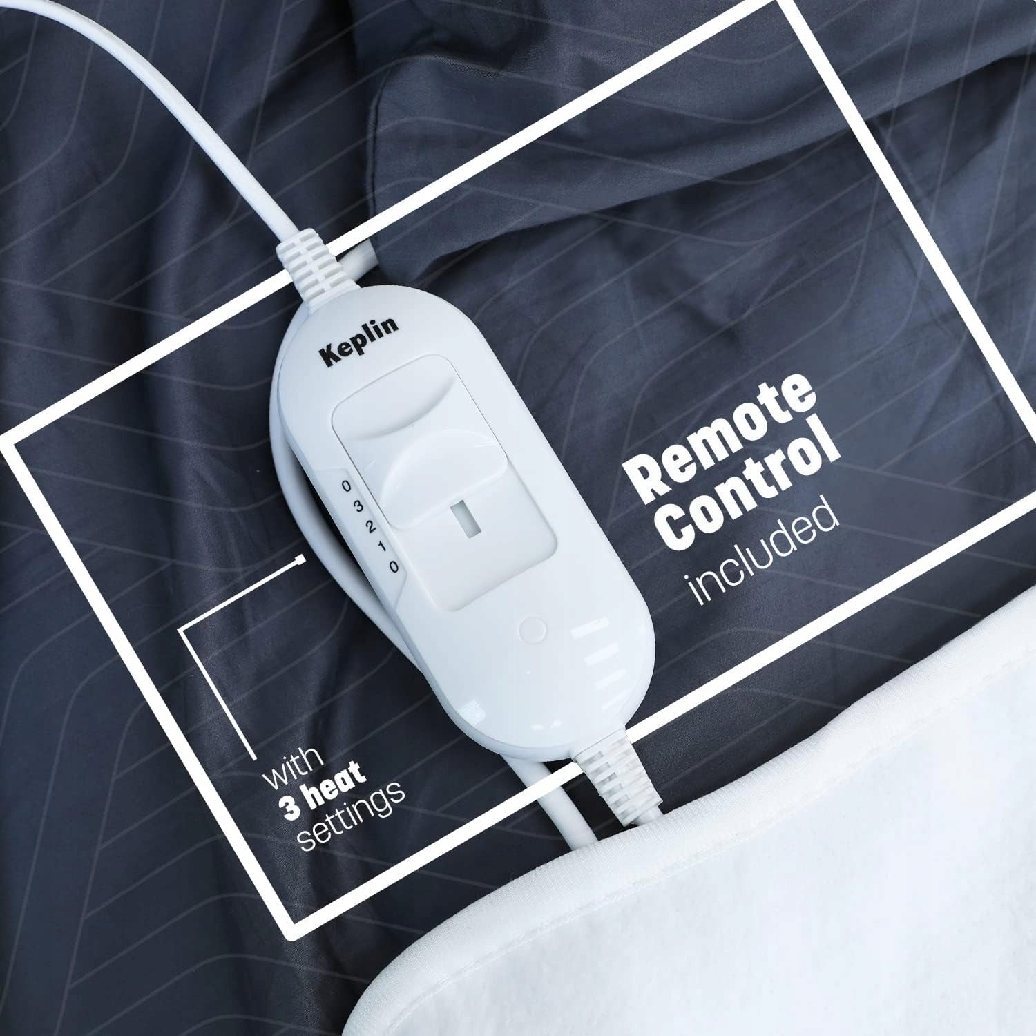 KEPLIN electric heating blanket white 165x137cm Color white