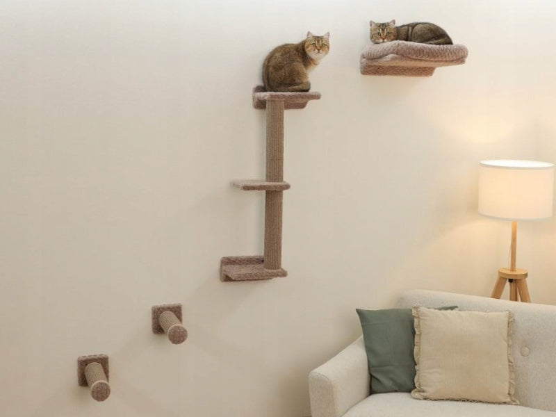 KERBL Monte Alpi Cat set bed shelf sisal scratching post for wall 8 el Packaging status original