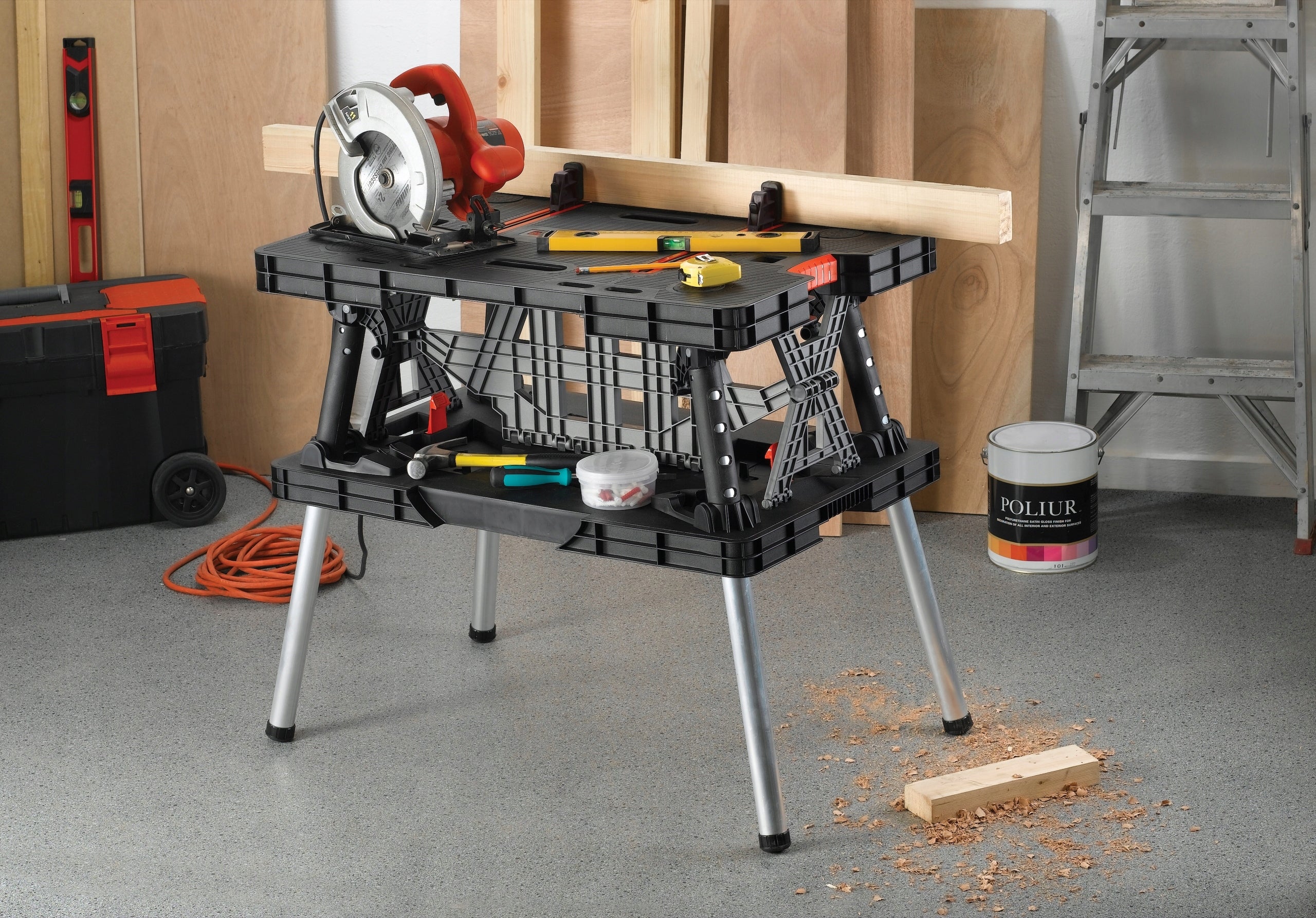 KETER FOLDING TABLE WORK TABLE BLACK workshop robots Product depth 55 cm