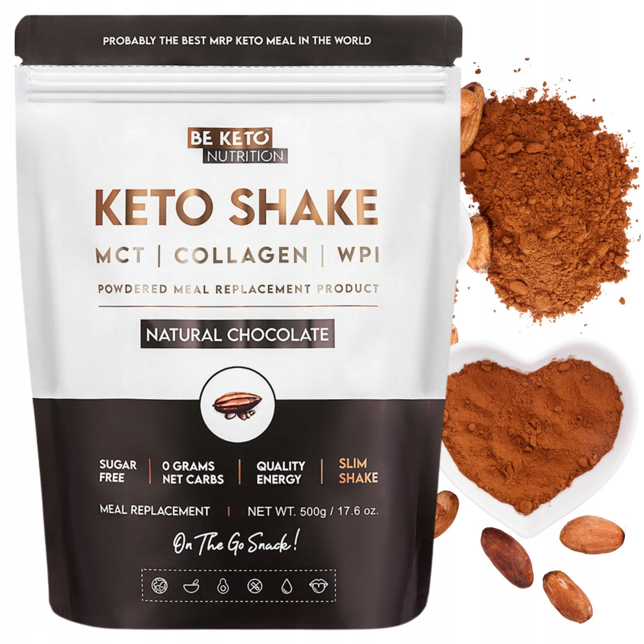 KETO SHAKE PROTEIN MCT OIL CARBOHYDRATES COLLAGEN Protein Isolate BeKeto 2x 500g Expiration date at least six months from the date of purchase