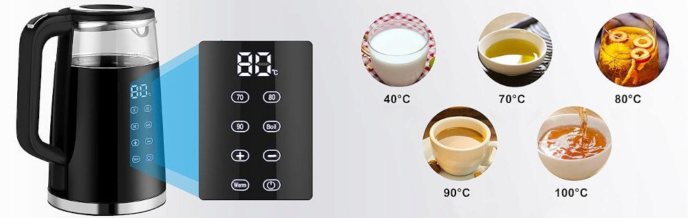 KETTLE Electric Display Glass TOUCH Temperature Control 1,7L Brand no brand