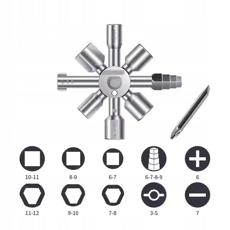 KEY FOR ELECTRICAL CABINET BOXES RADIATORS 10in1 Brand no brand