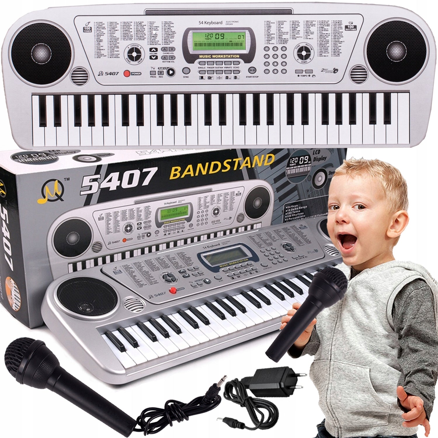 Vaikiškas pianinas su mikrofonu, MalPlay, 54 klavišai