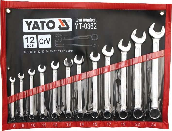 KEYS FLAT-EYE.12-PIECES 8-24MM POLISH. YATO