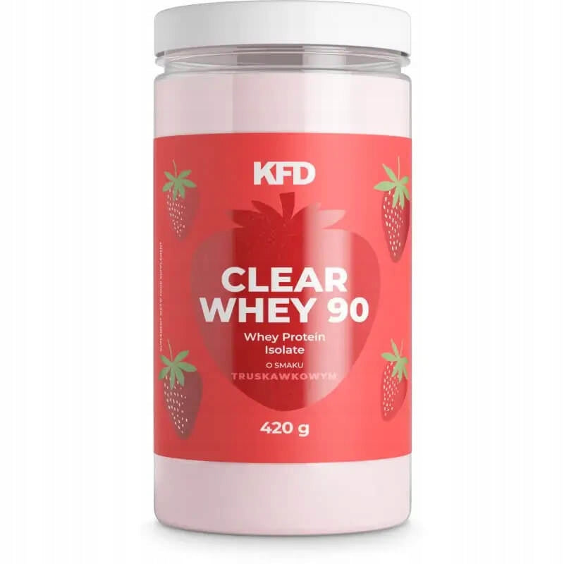 KFD Clear Whey 90 Protein Isolate 420g STRAWBERRY flavour