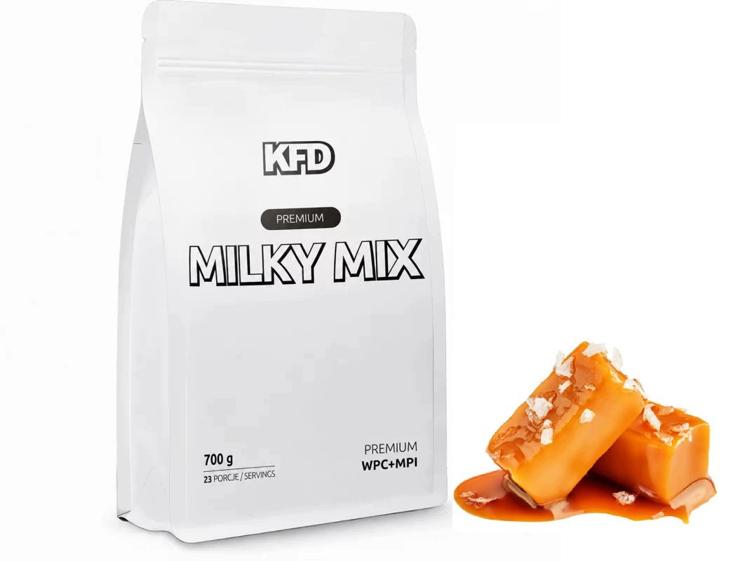 KFD Milky Mix - 700 g (WPC 80 + MPI 85) salty caramel flavour Expiration date at least 1 year from the date of purchase