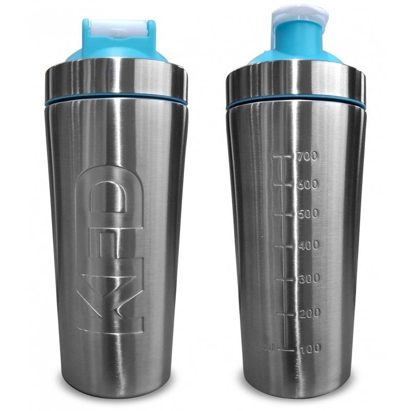KFD PREMIUM SHAKER METAL STRONG SEALED STAINLESS STEEL DRINKS 700ML WOW