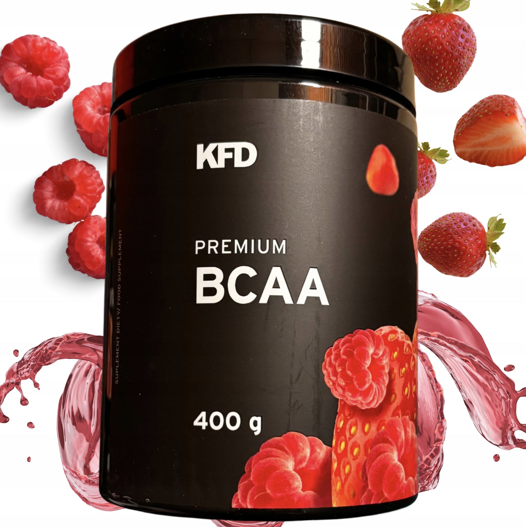 KFD Premium BCAA 2:1:1 400g strawberry raspberry amino acids regeneration 80 pores Expiration date at least six months from the date of purchase