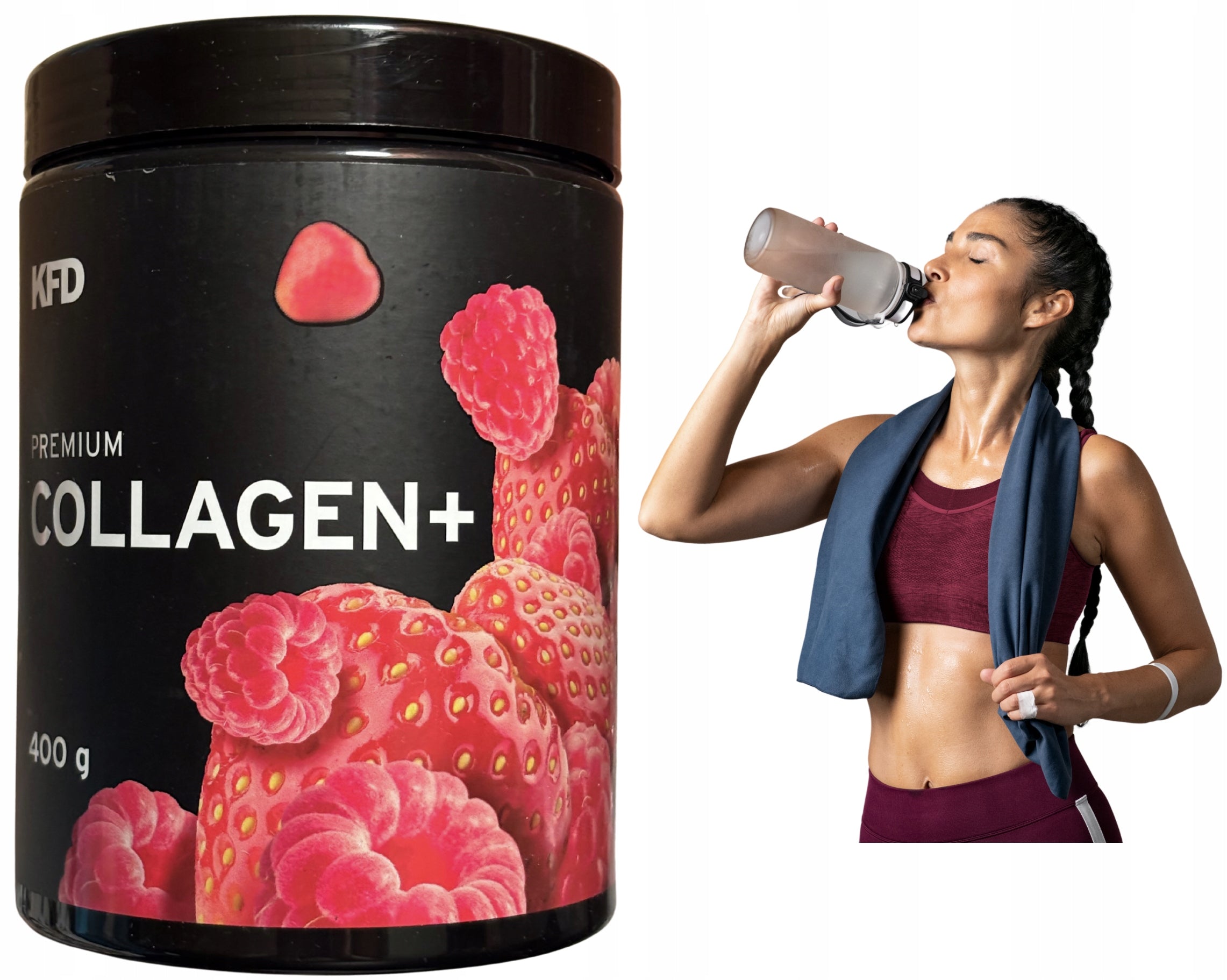 KFD Premium Collagen+ 400g strawberry raspberry collagen MSM D3 joints skin Packaging status original