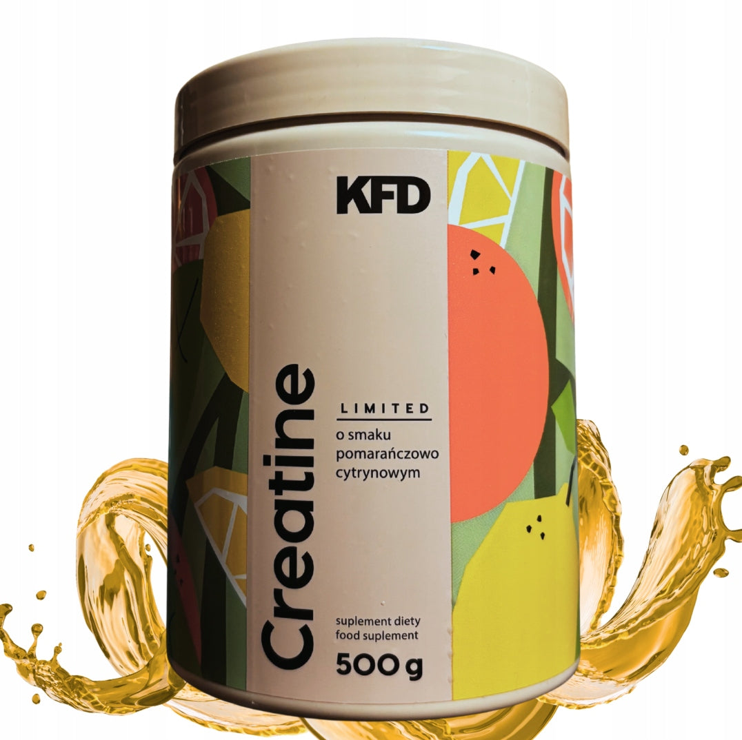 KFD Premium Creatine 500g orange lemon creatine monohydrate 100 servings Packaging status original