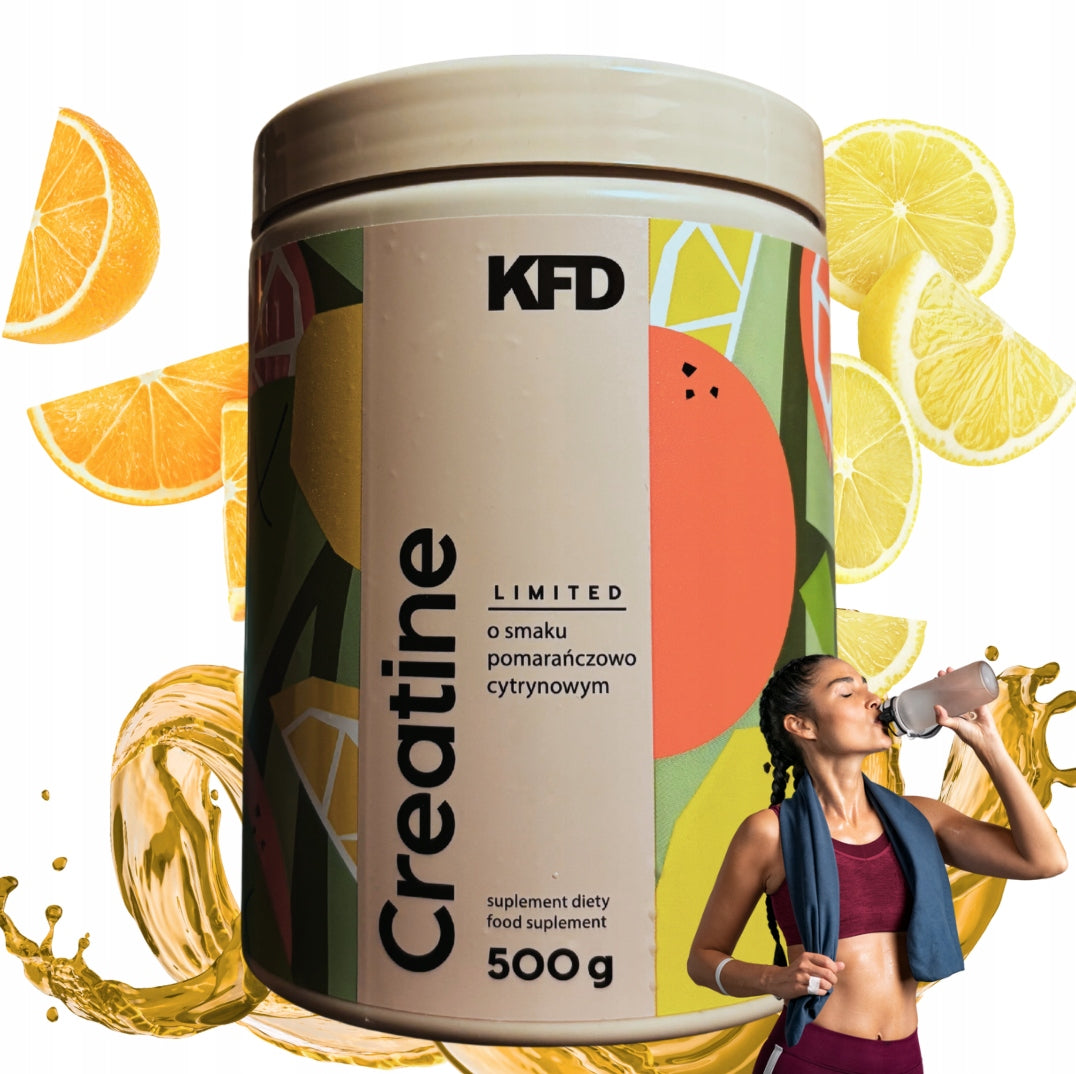 KFD Premium Creatine 500g orange lemon creatine monohydrate 100 servings