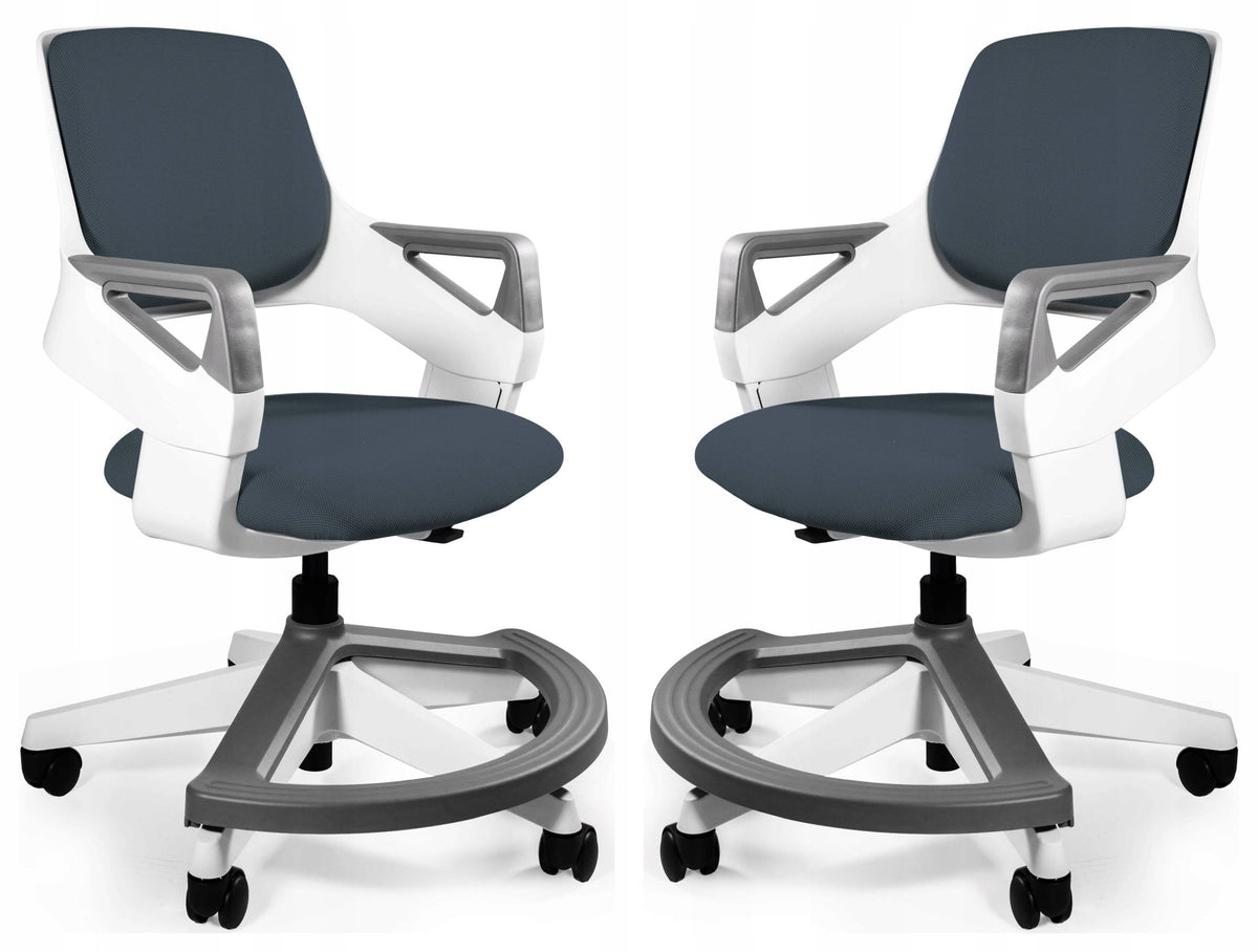 KIDDOO Desk Chair for Children Grey Swivel Chair Fabric 4-14 Years Packaging status original
