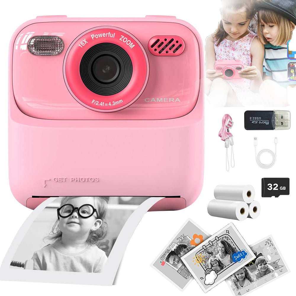 KIDS CAMERA DIGITAL INSTANT 32GB 1080P 1200MAH