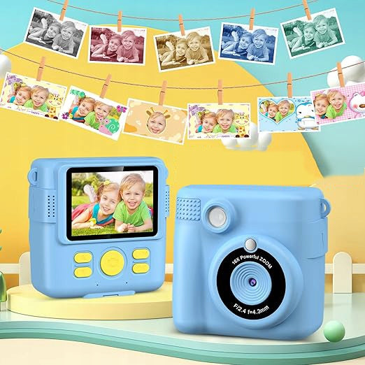 KIDS CAMERA INSTANT PRINT, 2.4'' INSTANT PRINT CAMERA FOR KIDS, BLUE Packaging status original