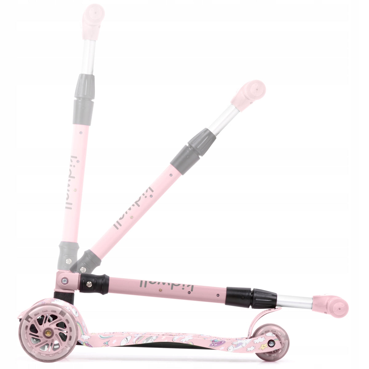 KIDWELL VENTO SCOOTER THREE-WHEELED LED WHEEL 50KG Color pink