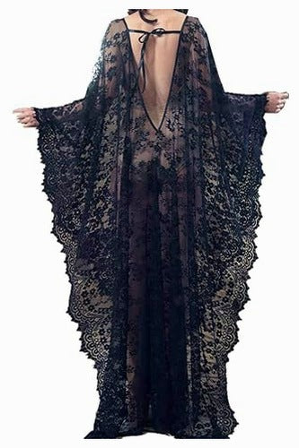 KIMONO WOMEN'S FLORAL EMBROIDERED MAXI FOR BEACH BOHO COVER FOR HOME