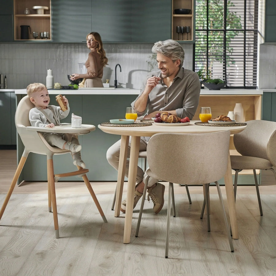KINDERKRAFT 2IN1 HIGH CHAIR FINI 2 FOR WOODEN FEEDING WITH TABLE FROM 6 M Brand Kinderkraft