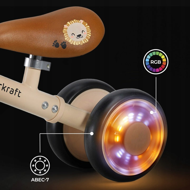 KINDERKRAFT CUTIE FLASH BALANCE BIKE LIGHT RIDER 4WHEELS Kid's age 12+ months