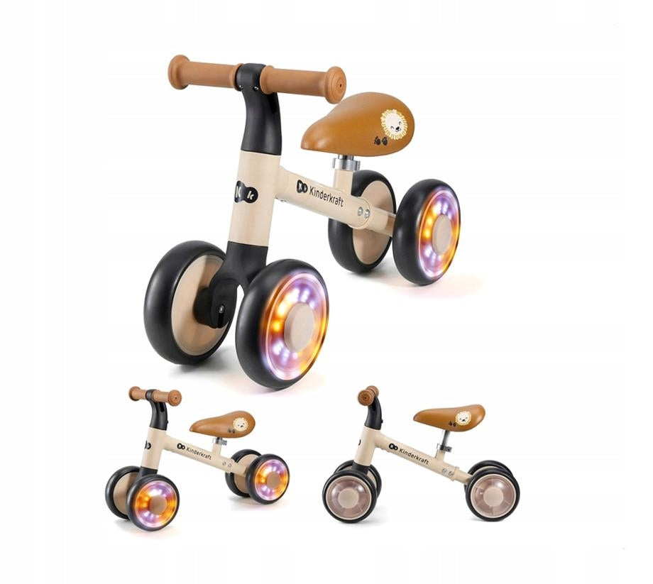 KINDERKRAFT CUTIE FLASH BALANCE BIKE LIGHT RIDER 4WHEELS