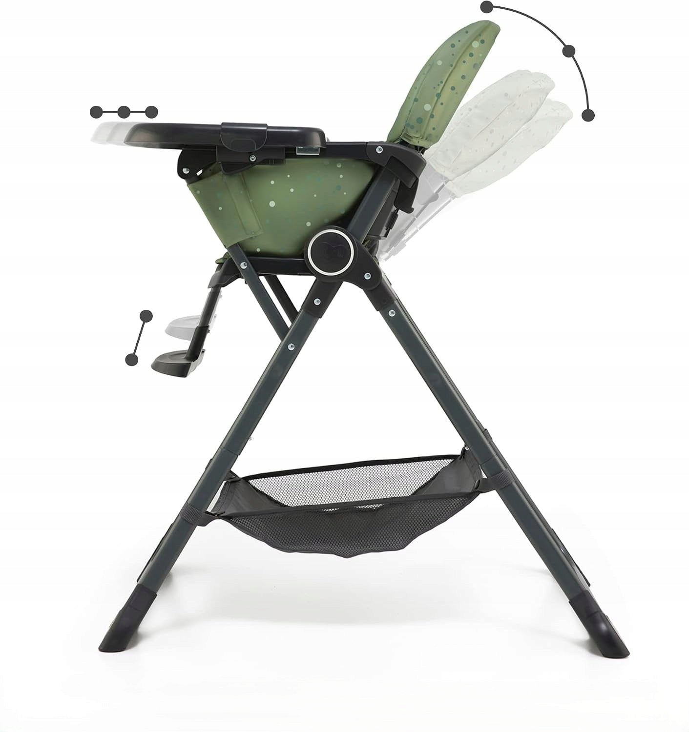 KINDERKRAFT FOLDEE Folding Feeding Chair Compact 6m+ Green Packaging status original