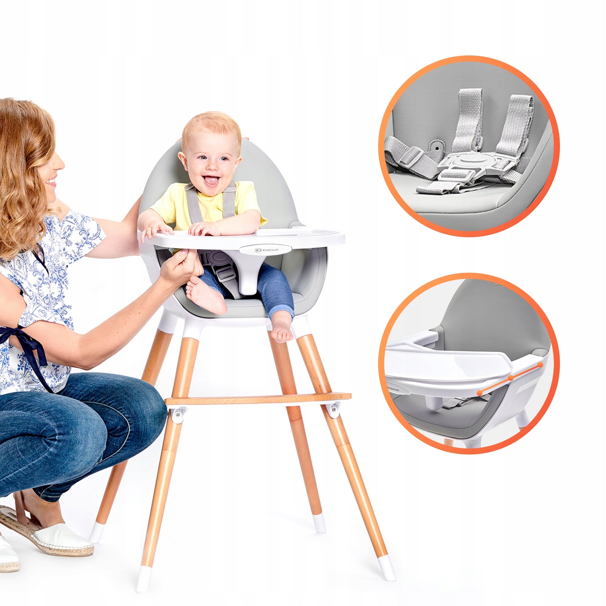 Maitinimo kėdutė Kinderkraft Fini, Mint