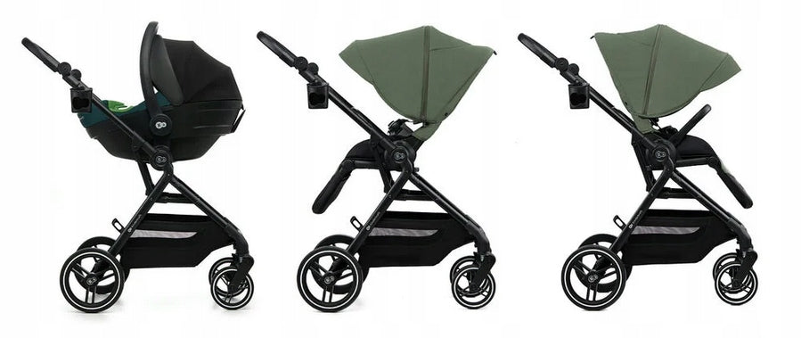 KINDERKRAFT STROLLER YOXI FRONT-BACK WALKING FOR BABY UP TO 22 KG + ACCESSORIES Color green