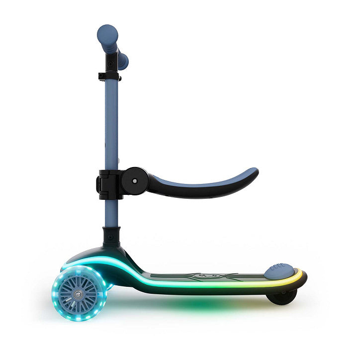 KINDERKRAFT TRICYCLE SCOOTER 2IN1 RAKET UP 2 LED FOLDING FOR 2 YEAR OLD+ Wheels natural rubber