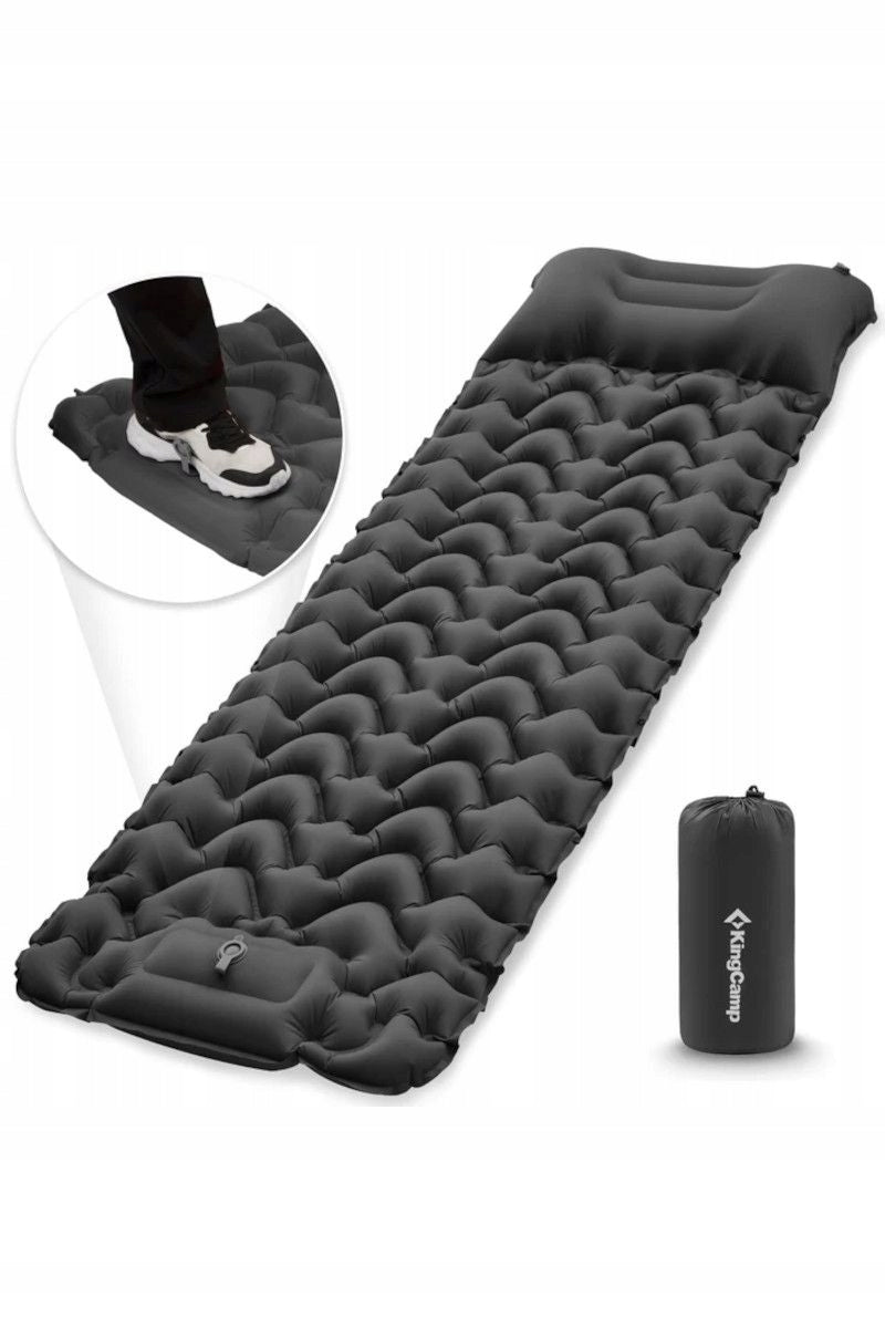KING CAMP Inflatable Hiking Mattress Deluxe 10 KM2401 grey