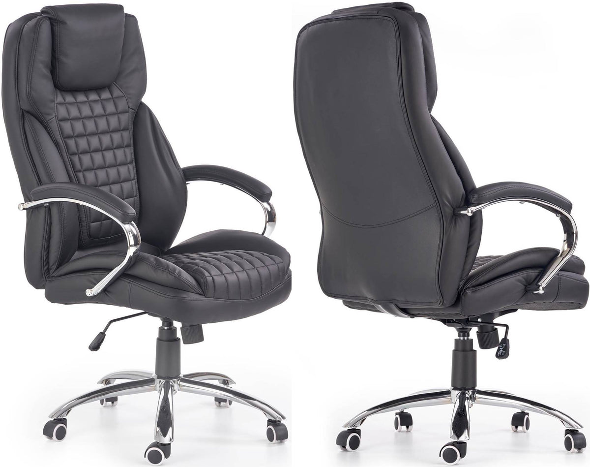 KING Cabinet Chair Black Swivel Office Adjustable Classic