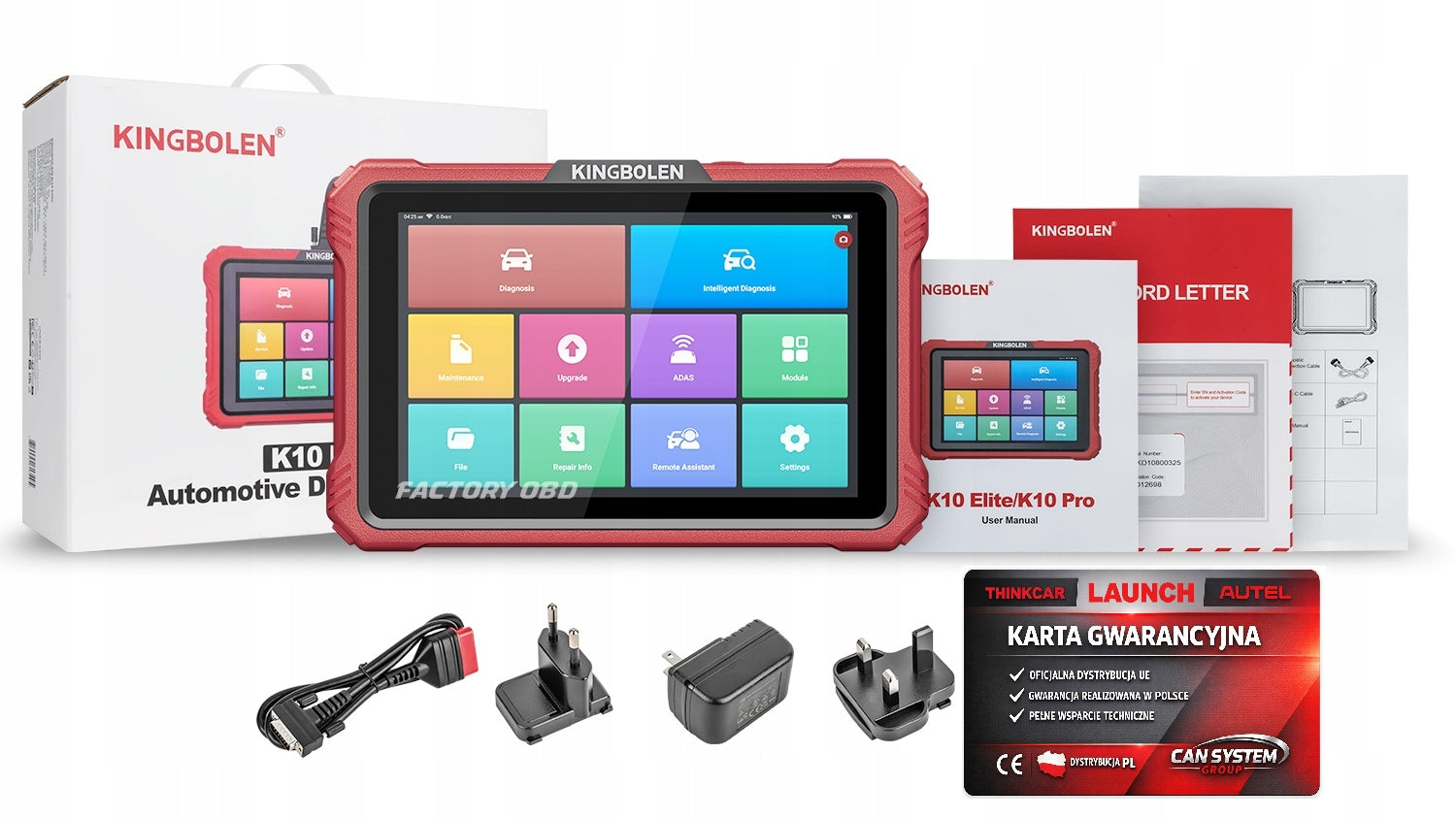 KINGBOLEN K10 ELITE diagnostic tester EU/USA 24 msc update Dealer Poland