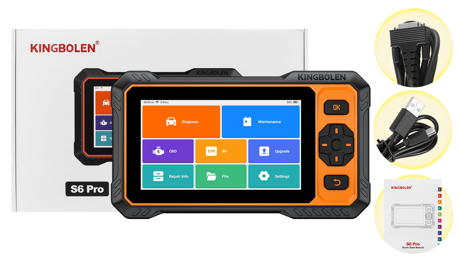 KINGBOLEN S6 PRO FULL SYSTEM DIAGNOSTIC INTERFACE Active Test Brand Kingbolen