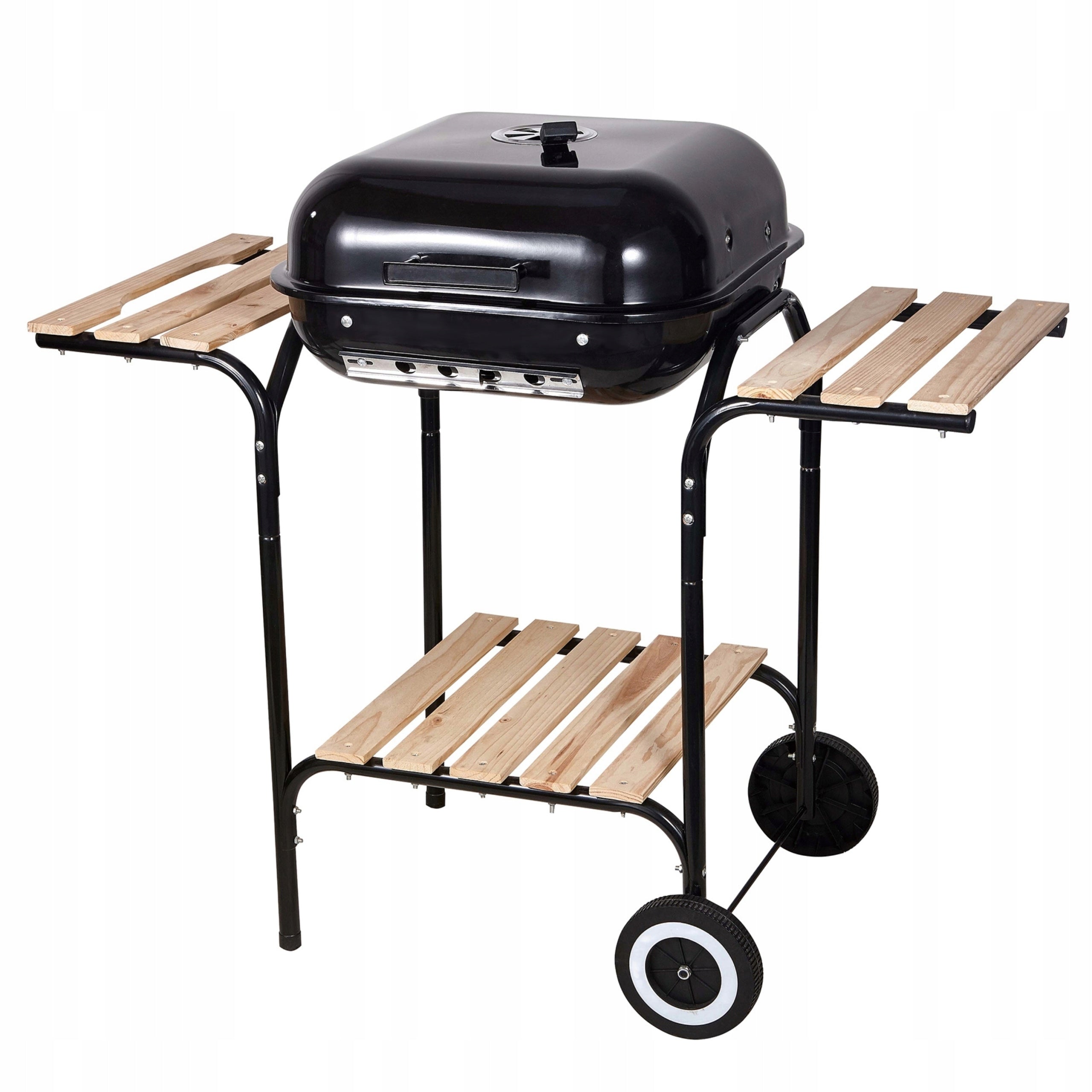 KINGHOFF Charcoal Garden Grill with Cover Shelves and BBQ Wheels Manufacturer code KH-2034