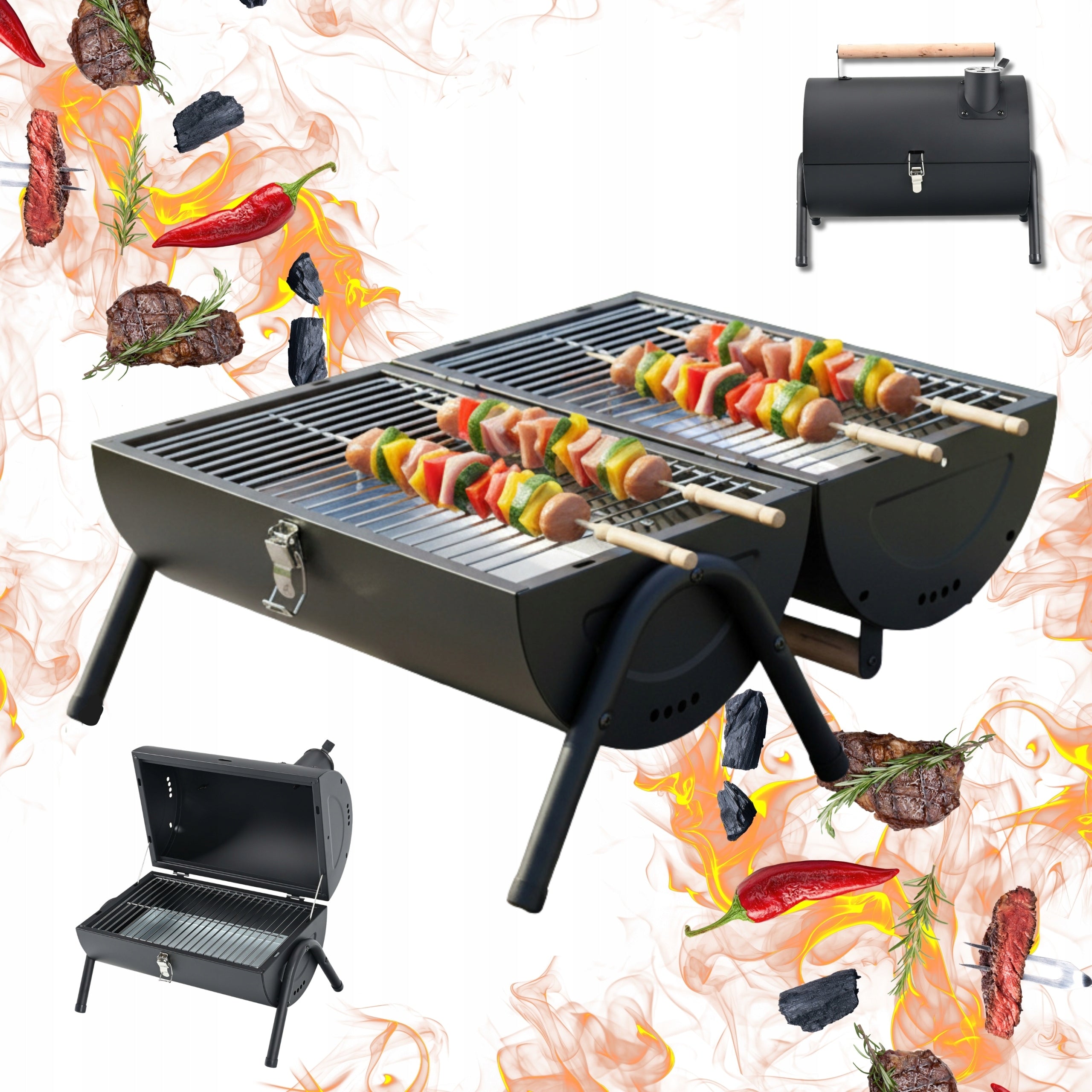 KINGHOFF KH-2032 Portable BBQ Garden Hiking Grill