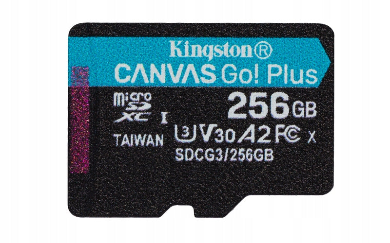 KINGSTON 256 GB MicroSDXC C10 UHS-3 V30 A2 170MB/s Memory Card Packaging status original