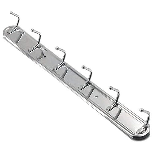 KITCHEN HANGER ROW HOOKS STEEL 6PCS TOWELS HOME ACCESSORIES