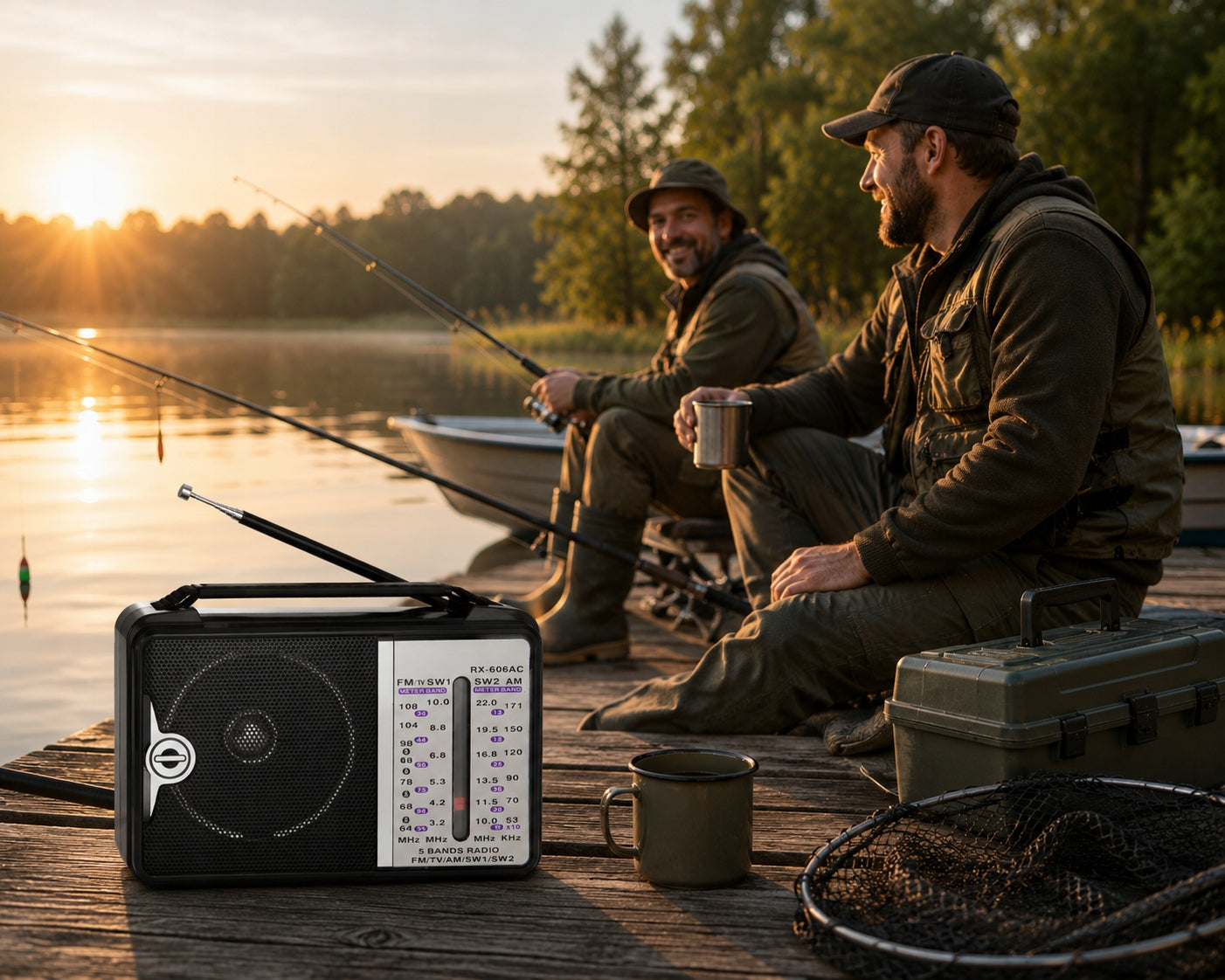 KITCHEN RADIO CONSTRUCTION BATTERY NETWORK FM AM USB PORTABLE ANTENNA 230V Packaging status original