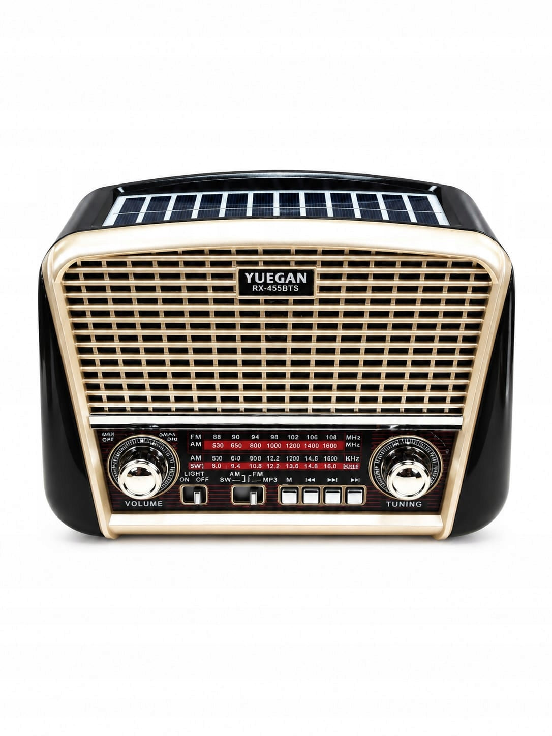 KITCHEN RADIO FM PORTABLE RETRO SOLAR BLUETOOTH FLASHLIGHT USB RECHARGEABLE BATTERY Packaging status original