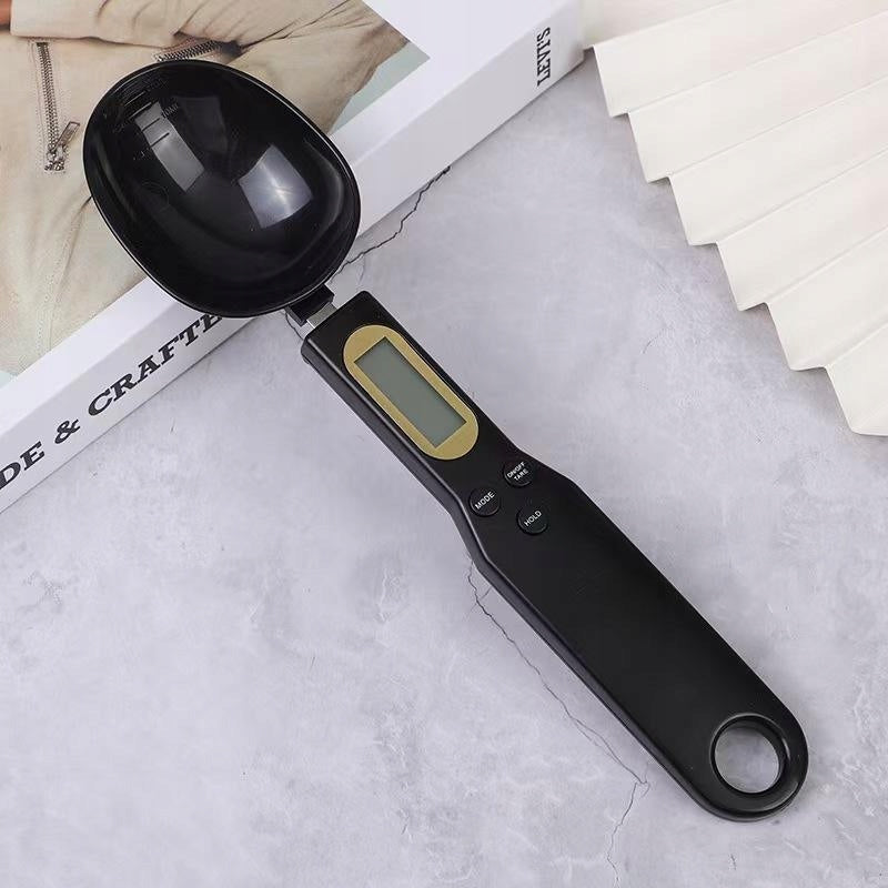 KITCHEN SCALE ELECTRONIC SPOON WITH MEASURING CUP LCD 500G BLACK MONTESSA Maximum load 0.5 kg