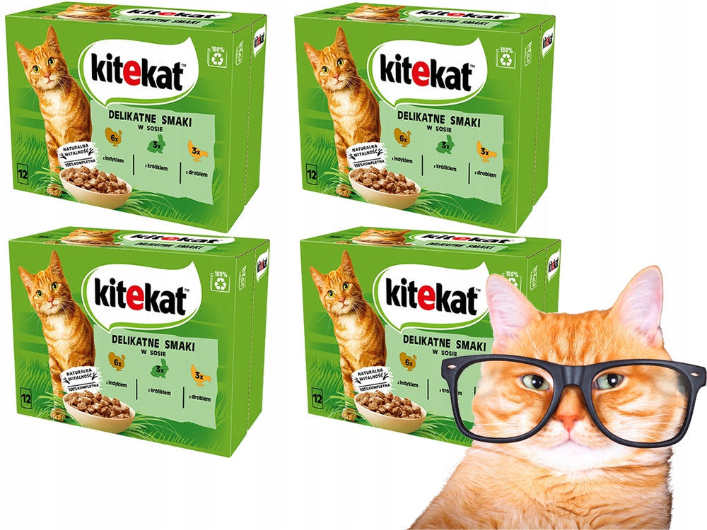 KITEKAT SACHETS DELICATE FLAVORS 48x 85g