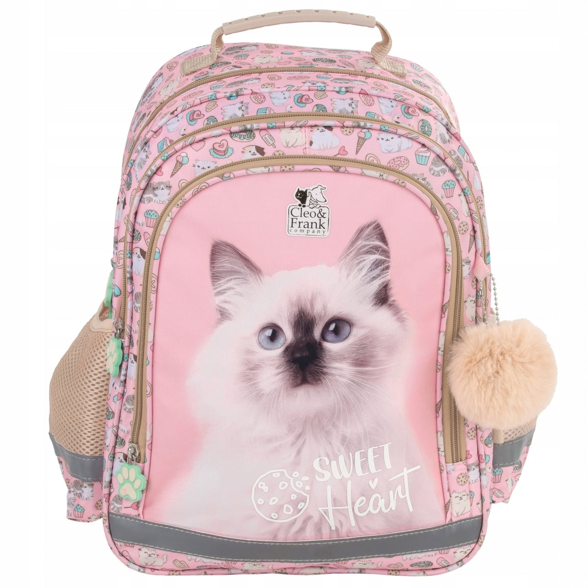 KITTEN BACKPACK WITH KITTENS FOR SCHOOLGIRLS GIRLS UP TO 1ST GRADE SATCHEL Packaging status original