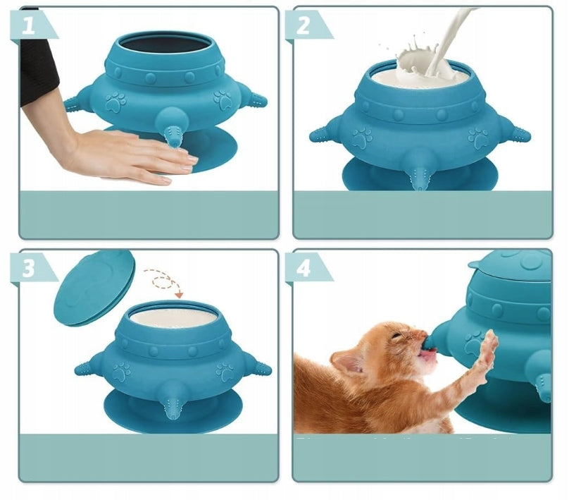 KITTEN FEEDING BOTTLE PUPPY FEEDING STATION MILK FEEDER Color pink